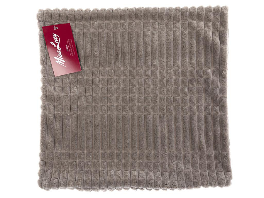 Poszewka na poduszkę Miss Lucy Tender 40x40 cm poliester ciemnobeżowy