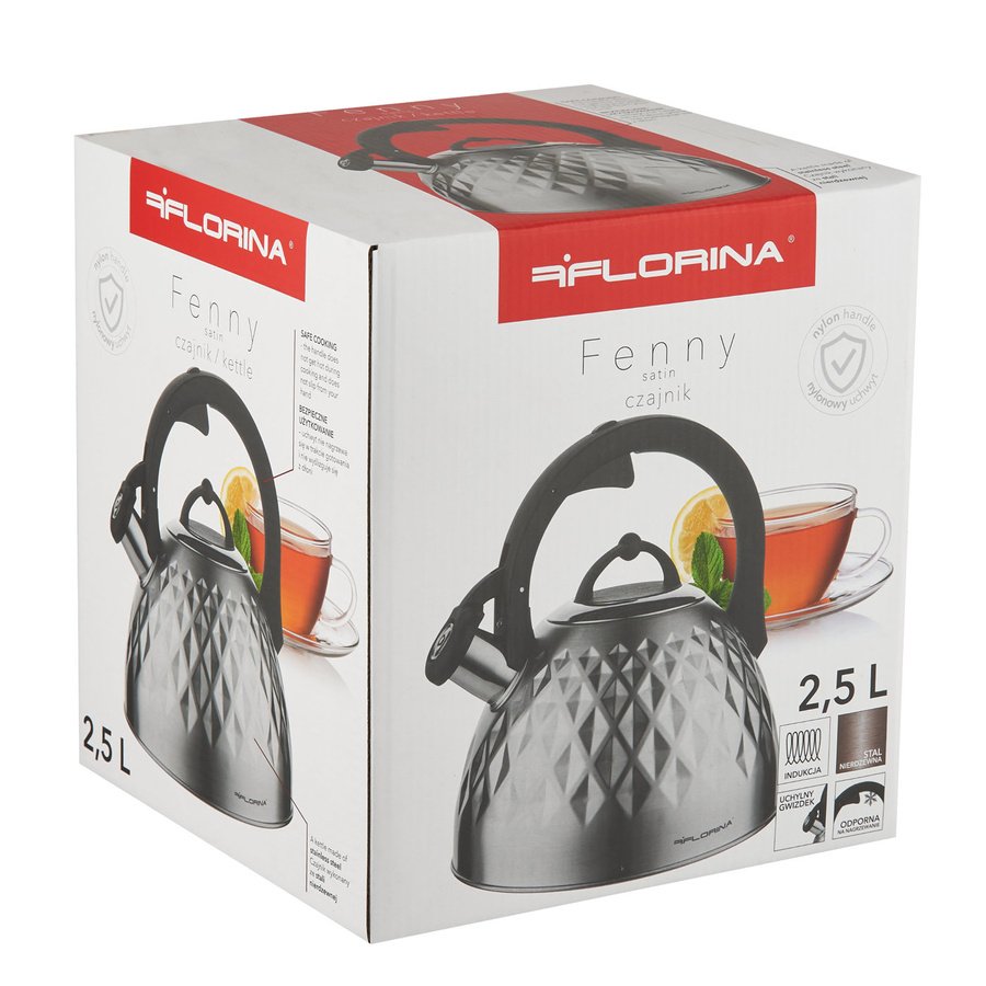 Czajnik ze stali nierdzewnej na indukcję i gaz Florina Fenny Satin 2,5 l