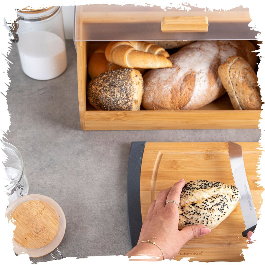 Chlebak bambusowy Florina Classic 38,5 x 27,7 x 19 cm