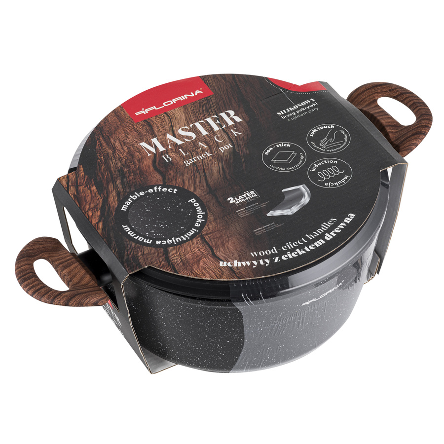 Garnek aluminiowy Florina Master Black 20 cm 2.1l