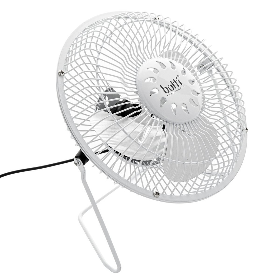 Mini wentylator biurkowy USB Botti Electronic Zeffir biały 15 cm moc 2,5 W