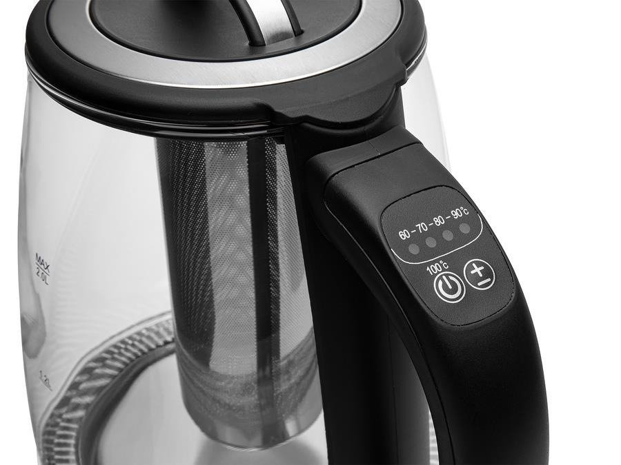 Czajnik elektryczny z regulacją temperatury szklany Botti Electronic Calvin 2l