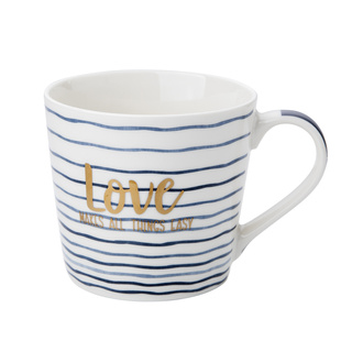 Kubek porcelanowy Florina Sara Blue 400 ml mix dekoracji