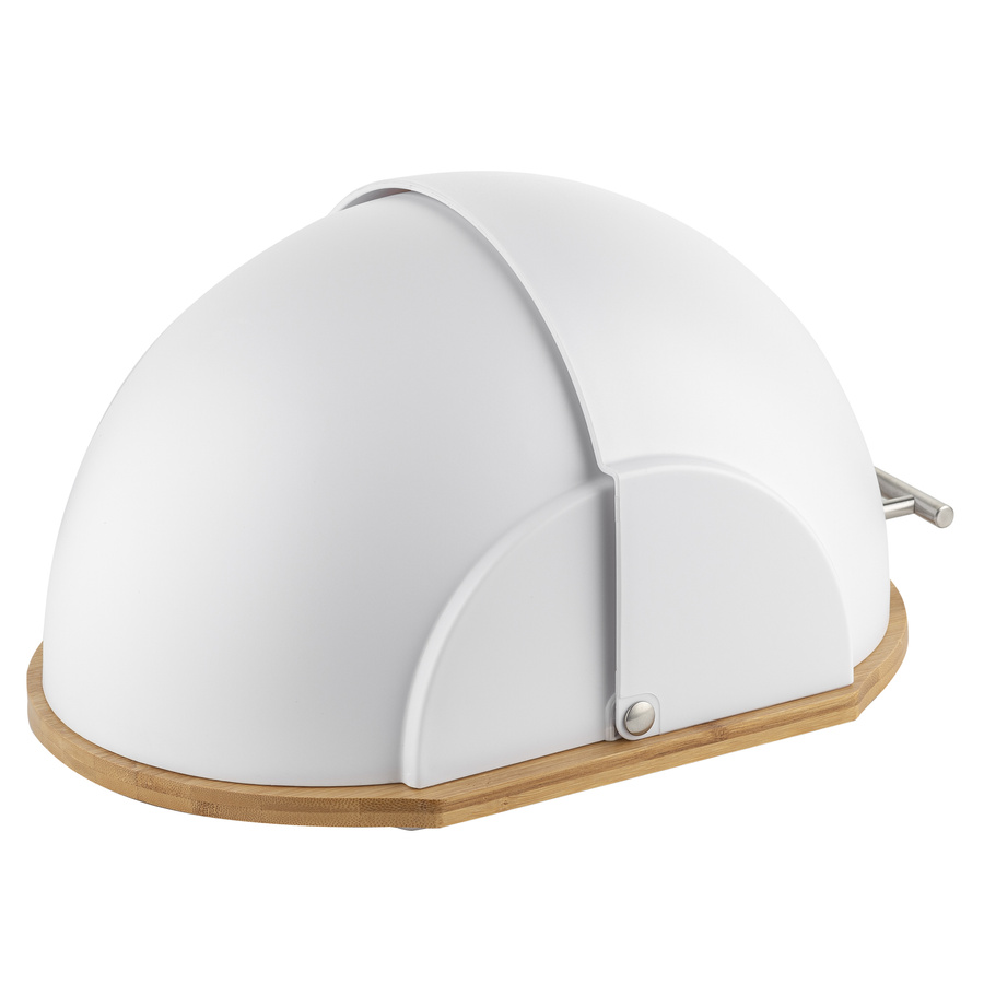 Zestaw kuchenny chlebak i 3 pojemniki na artykuły sypkie Florina Helmet biały