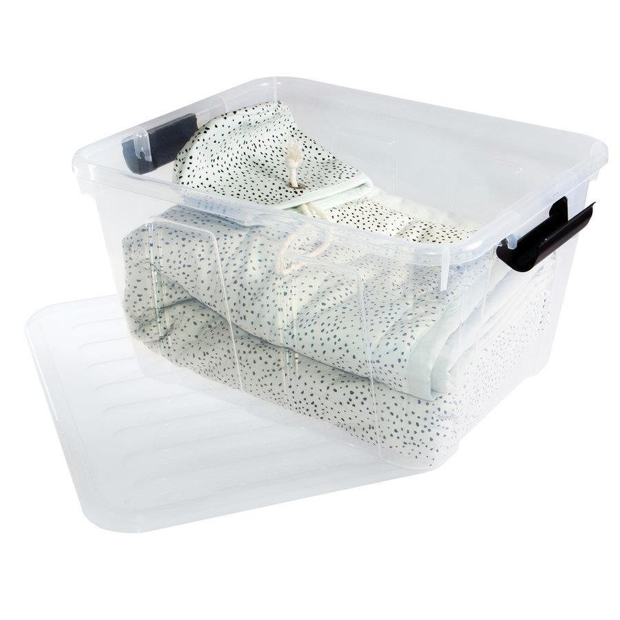 Skrzynia z pokrywą pojemnik 40l plastikowy szary