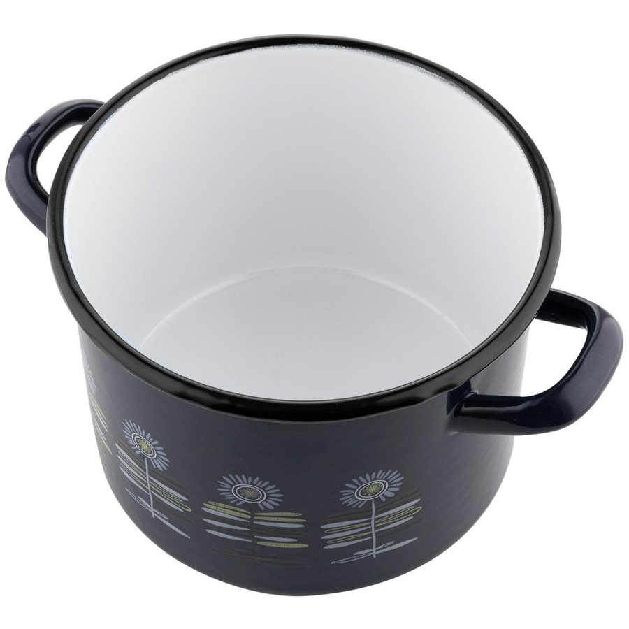 Garnek emaliowany prosty Emalia Polska Pleszew Polino 18cm 3,5 l