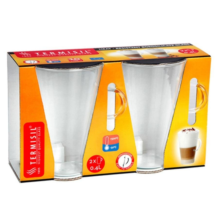 Komplet 2 szklanek do latte Termisil 400 ml