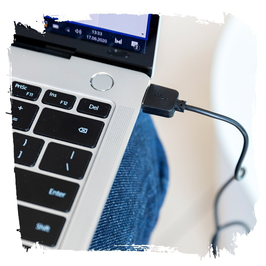 Mini wentylator biurkowy USB Botti Electronic Zeffir szary 15 cm moc 2,5 W