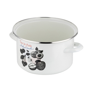 Garnek emaliowany Emalia Polska Pleszew Fruits by Mateusz Gessler 20 cm 3,75 l