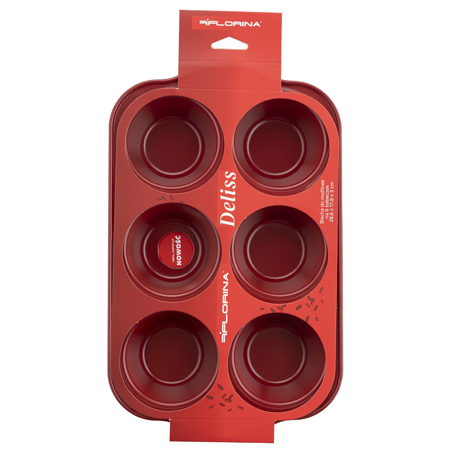 Blacha do muffinek na 6 babeczek Florina Deliss 28,6x17,8x3 cm