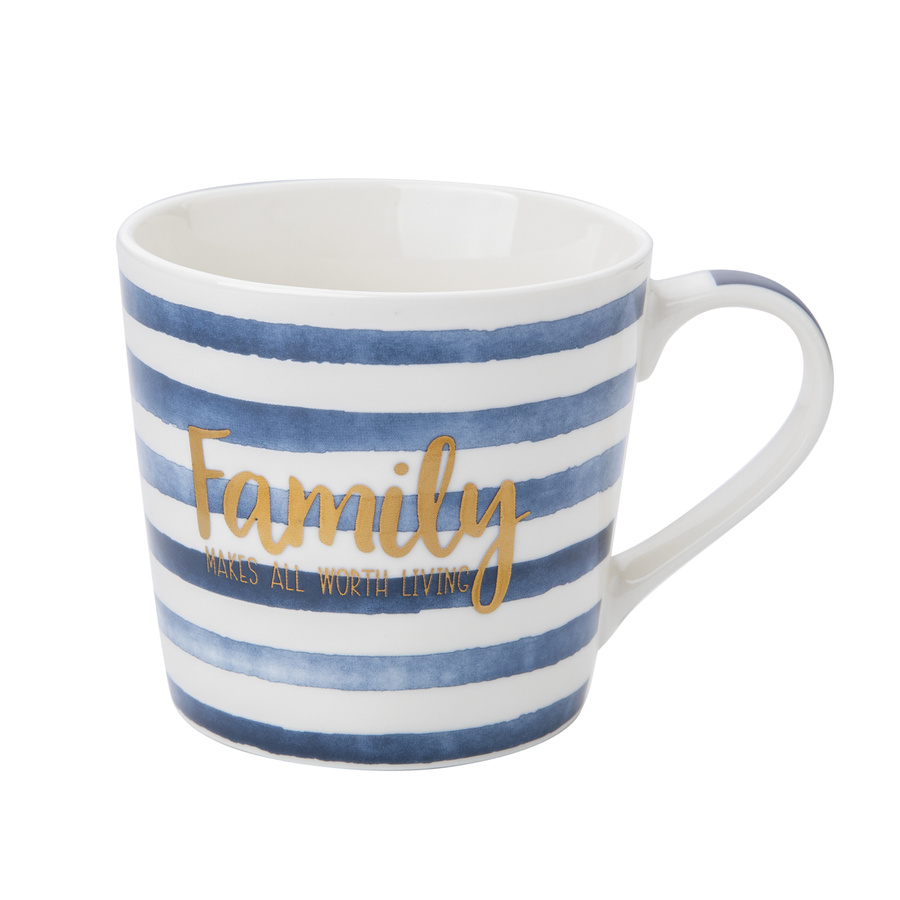 Kubek porcelanowy Florina Sara Blue 400 ml mix dekoracji