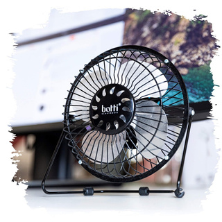 Mini wentylator biurkowy USB Botti Electronic Zeffir czarny 15 cm moc 2,5 W