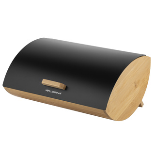 Zestaw kuchenny chlebak i 3 pojemniki na kawę herbatę cukier Florina Elegant czarny