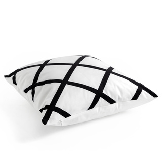 Poszewka na poduszkę w paski Miss Lucy Grid 40x40 cm czarno-biała