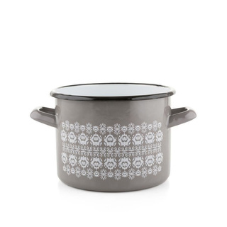 Garnek emaliowany prosty Emalia Polska Pleszew Scandi 16 cm 2,2 l