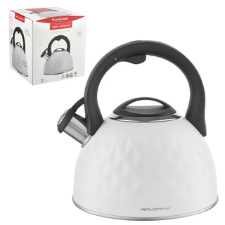 Czajnik nierdzewny Florina Diamante 2,5 l biały