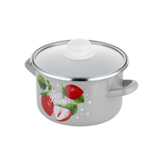 Garnek emaliowany Emalia Polska Pleszew Dżem 16 cm 2,1 l