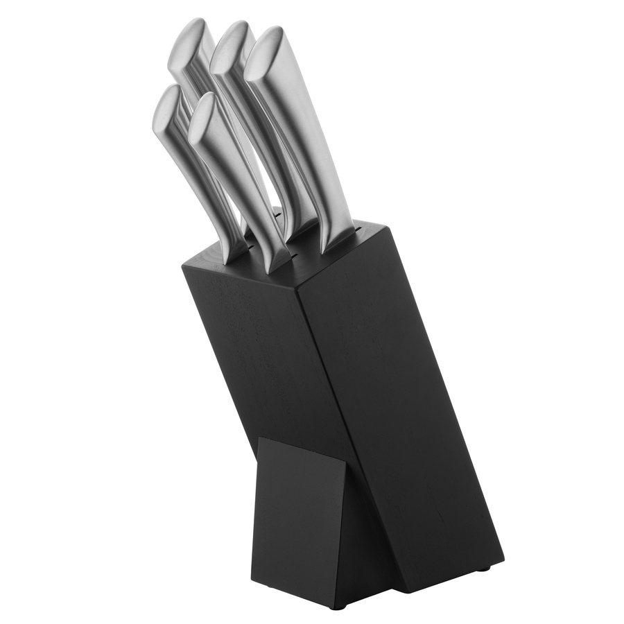 Zestaw noży w bloku + ostrzałka Florina Perfect Steel