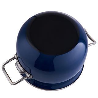 Garnek emaliowany Emalia Polska Pleszew Berry 22 cm 4,25  l granatowy