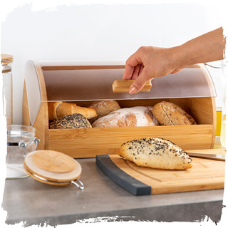 Chlebak bambusowy Florina Classic 38,5 x 27,7 x 19 cm 