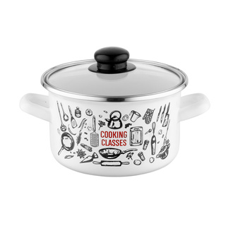 Garnek Emaliowany prosty Kitchen White 16cm 2,1l