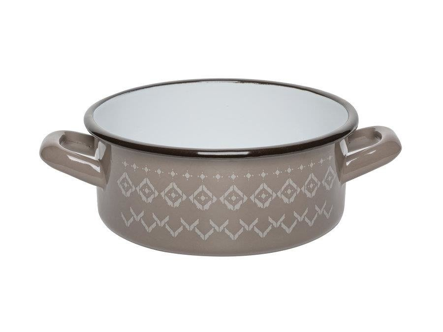 Garnek emaliowany niski Emalia Polska Pleszew Fiorenta 16 cm 1,4 l