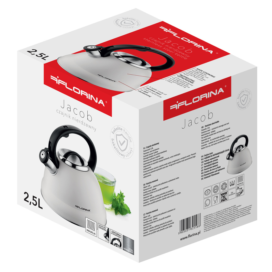 Czajnik nierdzewny Florina Jacob 2,5 l beżowy