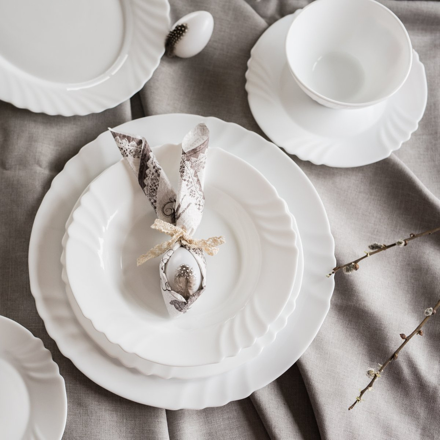 Komplet zestaw serwis obiadowy Ebro 12el 4 osoby