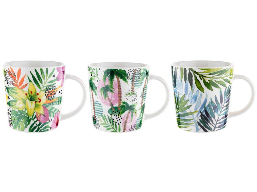 Kubek porcelanowy New Bone China Florina Hawaje 400 ml mix dekoracji