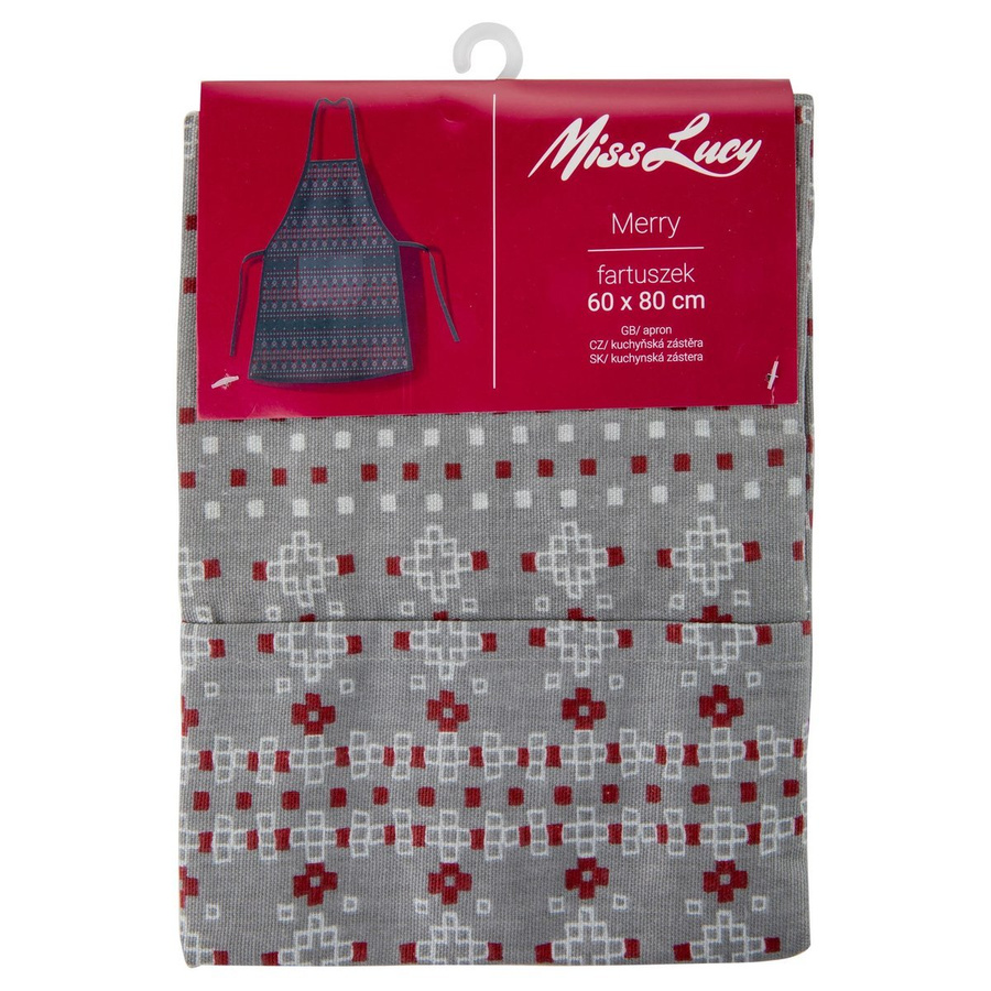 Fartuch kuchenny Miss Lucy Merry 60 x 80 cm szary