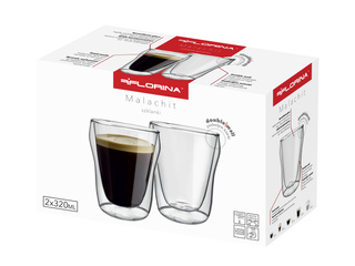 Szklanki termiczne double wall Florina Malachit 300 ml 2 sztuki 