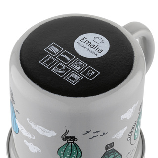 Kubek emaliowany Emalia Polska Pleszew Forever Young Baloniki 9 cm 550 ml