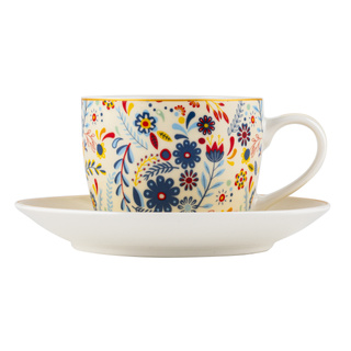 Filiżanka ze spodkiem porcelanowa Florina Ville 230 ml