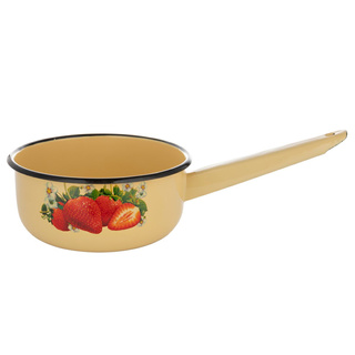 Rondel emaliowany na indukcję i gaz Emalia Polska Pleszew Truskawka 16 cm 1,3 l