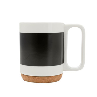 Kubek na korkowej podstawce Florina Black 280 ml