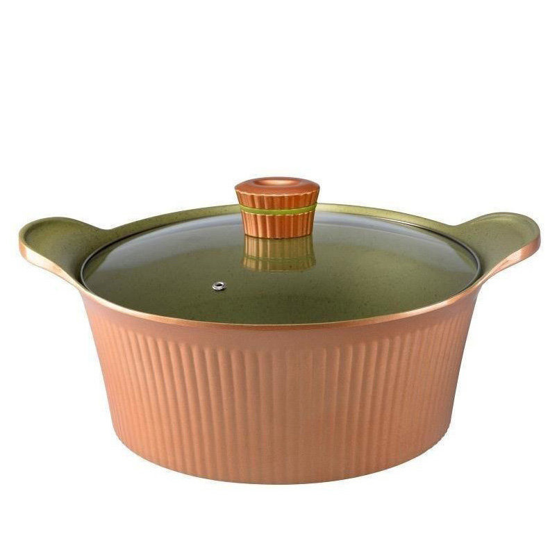 Garnek aluminiowy Florina Forest z pokrywką 28 cm 6 l