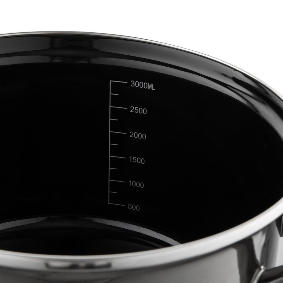 Garnek emaliowany Emalia Polska Pleszew Metalico 20 cm 3,3 l