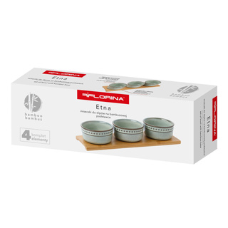 Miseczki do dipów okrągłe 3 szt. na podstawce Florina Etna