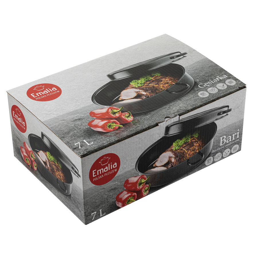 Brytfanna emaliowana gęsiarka na indukcję Emalia Polska Pleszew 7 l