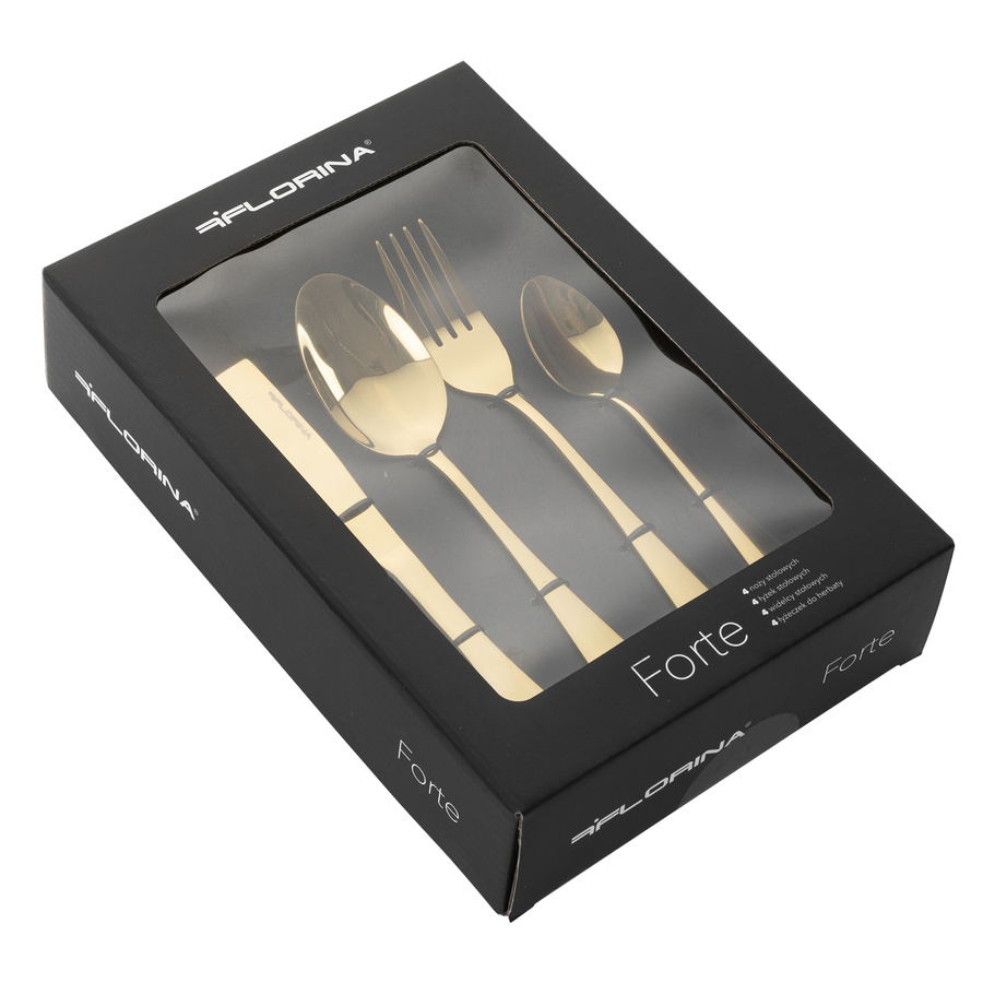 Komplet sztućców Florina Forte Flock 16 elementów złote