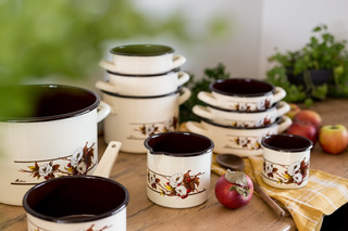 Garnek emaliowany Emalia Polska Pleszew Madeira 18 cm