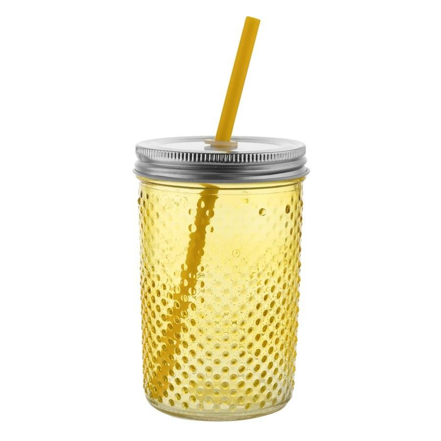 Szklanka Florina Dotty ze słomką mix 460 ml