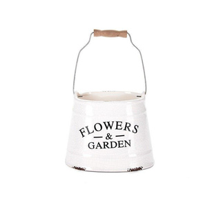 Doniczka ceramiczna Florina Decor Flowers Garden 13 cm biała