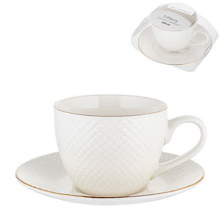Filiżanka porcelanowa ze spodkiem Florina Tiffany 250 ml
