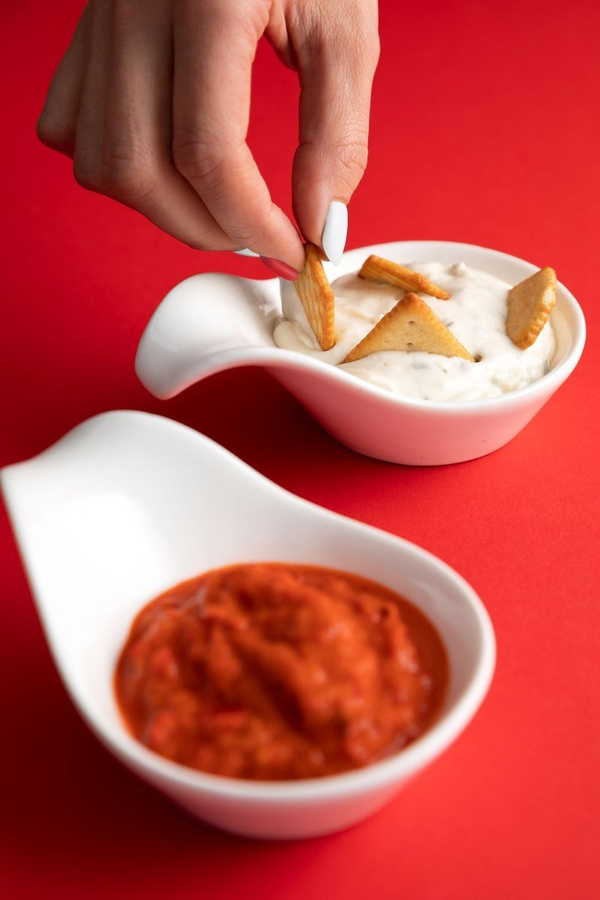 Komplet 3 miseczek porcelanowych do dipów z uchwytem Florina Alta 12,7 x 8,9 x 4,7cm