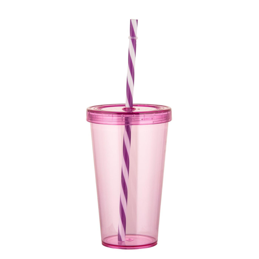 Kubek ze słomką Florina 660 ml mix kolorów
