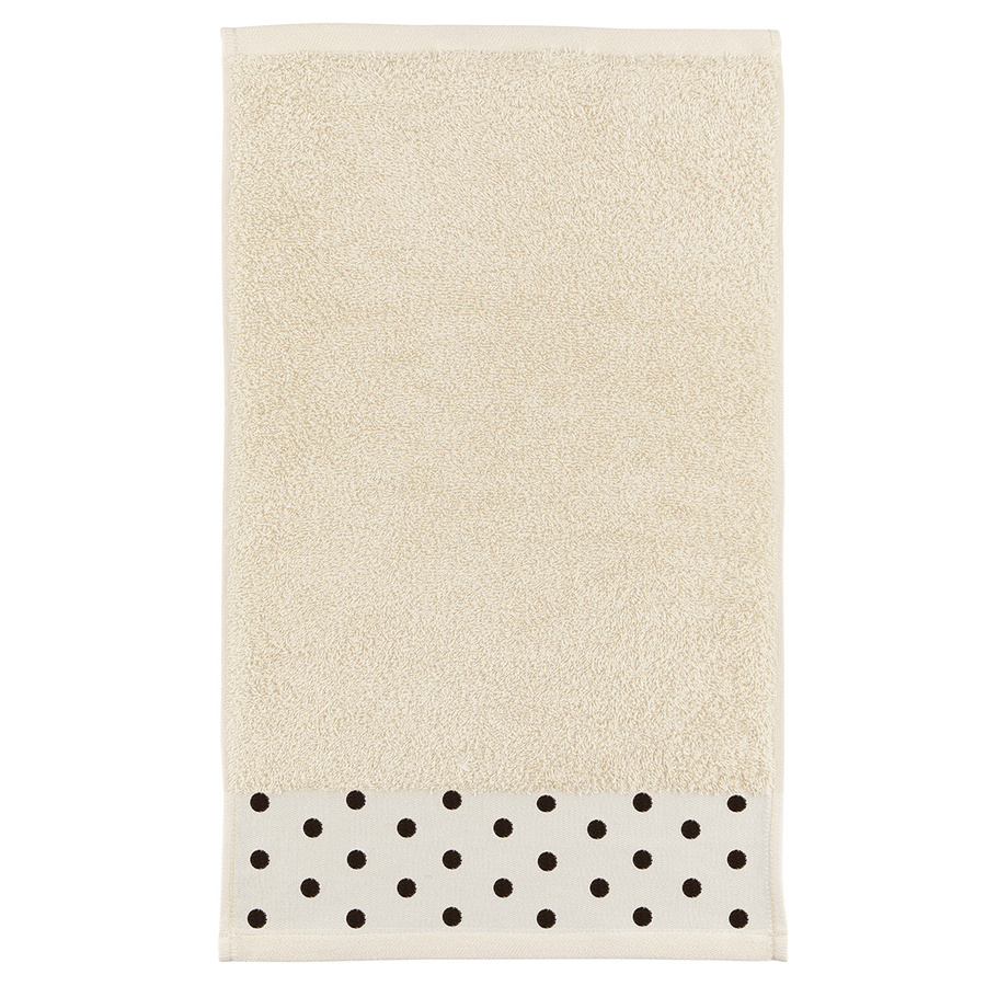 Ręcznik bawełniany Miss Lucy Kropki 30x50 cm ecru
