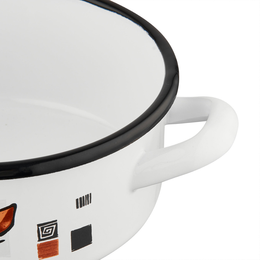 Garnek emaliowany Emalia Polska Pleszew Tulip 16 cm 1,4 l