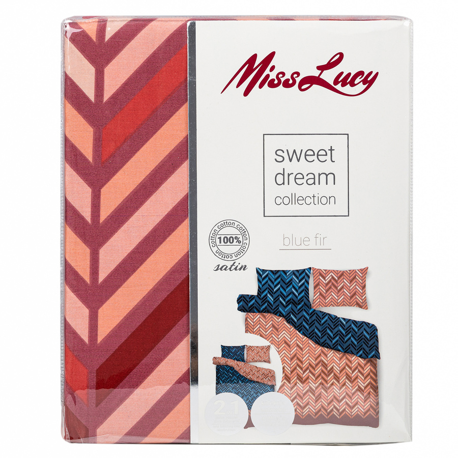 Komplet pościeli Miss Lucy Sweet Dream Blue Fir 220x200 cm 2x70x80 cm
