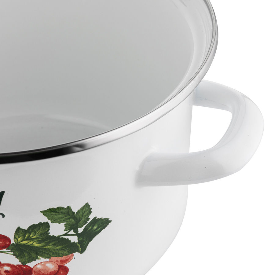 Garnek emaliowany Emalia Polska Pleszew Kalina 22 cm 4,8 l